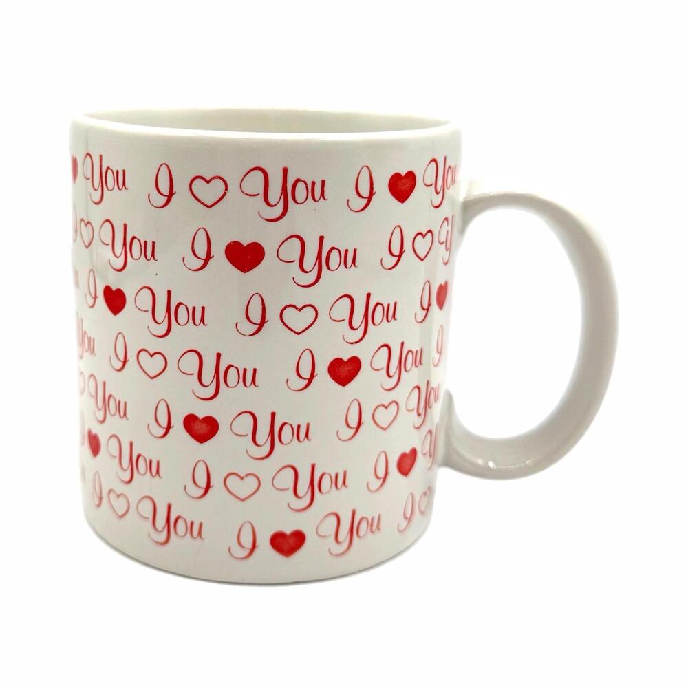 Vintage Russ I Heart You Pattern Coffee Mug – Valentine’s Day – Gift